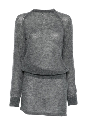Coperni cut-out knitted dress - Grey