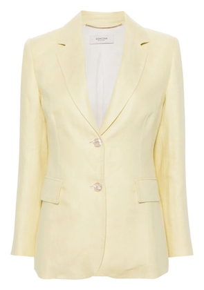Agnona single-breasted linen blazer - Yellow