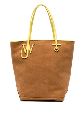 JW Anderson Anchor Tall canvas tote bag - Brown
