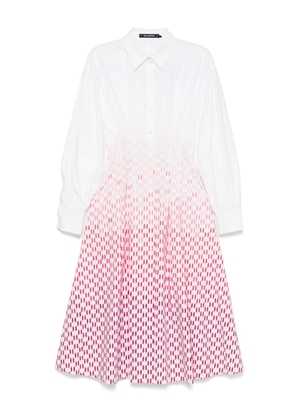 Karl Lagerfeld degraded shirt dress - White