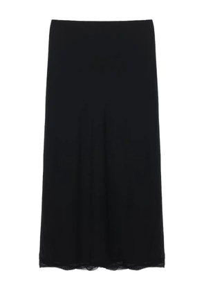 TOTEME satin midi slip skirt - Black