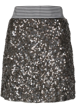 Lethicia Bronstein high-waisted sequin-embellished skirt - Black