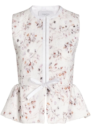 Giambattista Valli flared jacquard waistcoat - White