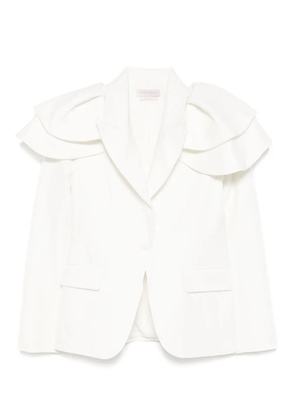 Saiid Kobeisy Ruffled tailored blazer - White