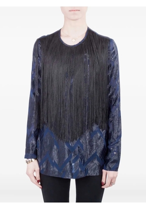Yigal Azrouel 2024 fringed blouse - Blue