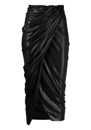 Rick Owens Lilies high-waisted draped skirt - Metallic