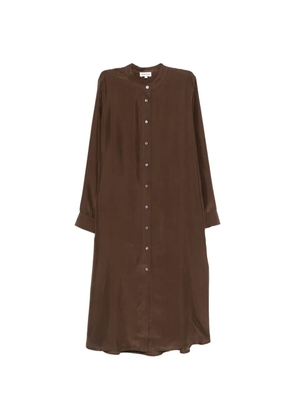 P.A.R.O.S.H. buttoned midi dress - Brown