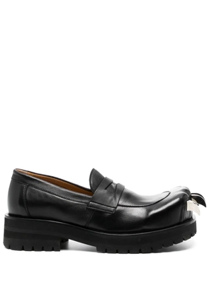 Charles Jeffrey Loverboy Moggies leather loafers - Black