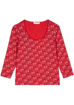 Celine Pre-Owned 1990-2000s Macadam stretch-cotton T-shirt - Red