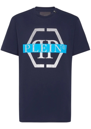 Philipp Plein PP Tape-print round-neck T-shirt - Blue