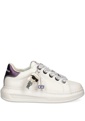 Karl Lagerfeld Kapri Karl NFT Pendant leather sneakers - White