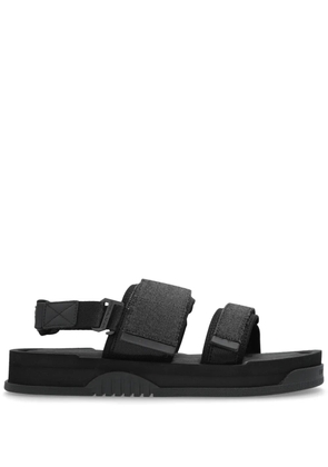 Emporio Armani logo-jacquard sandals - Black