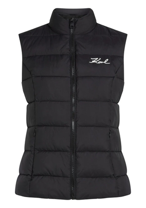 Karl Lagerfeld Signature padded gilet - Black