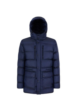 Geox quilted hooded jacket - Blue