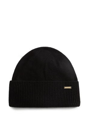 Woolrich ribbed cashmere beanie - Black