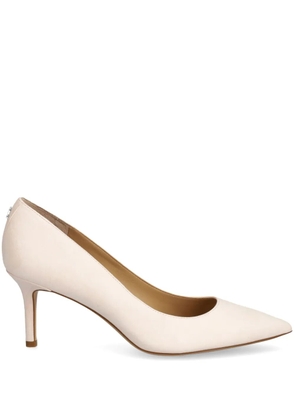 Lauren Ralph Lauren 70mm logo-lettering suede pumps - White