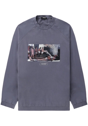 Undercover painterly-print cotton sweatshirt - Grey