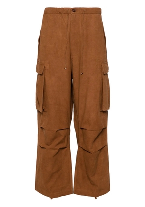 STORY mfg. organic cotton cargo trousers - Brown