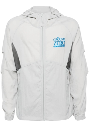 Ground Zero logo-print lightweight jacket - Grey
