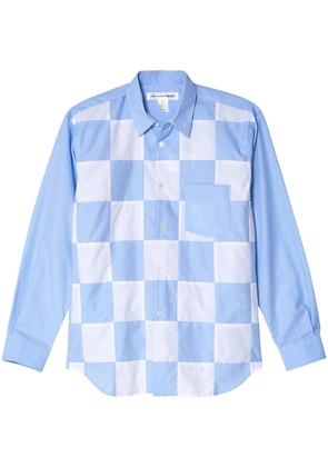 Comme Des Garçons Shirt check-pattern cotton shirt - Blue