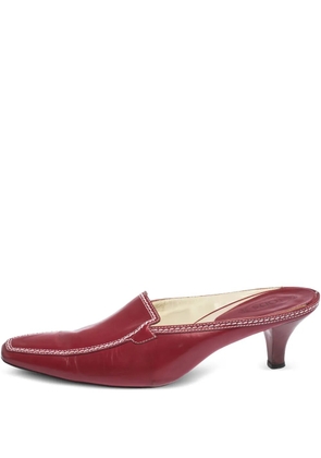 Tod's Vintage pre-owned 55mm leather mules - Red