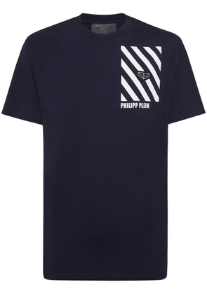Philipp Plein stripe-print T-shirt - Blue