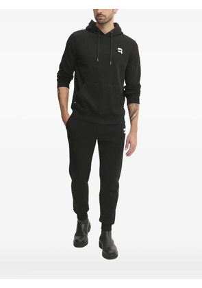 Karl Lagerfeld logo-patch hoodie - Black