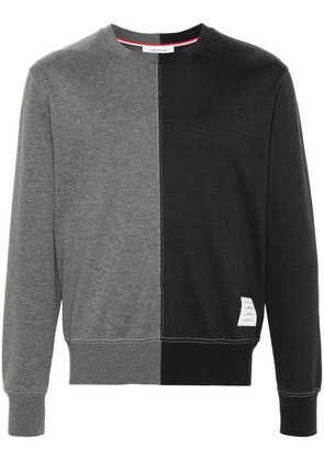 Thom Browne colour-block cotton jumper - Grey