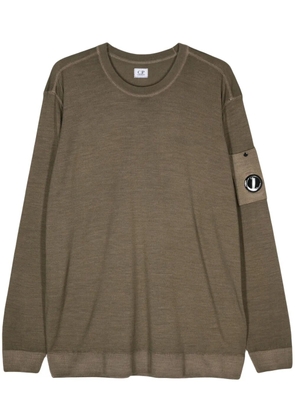 C.P. Company Lens-detail wool jumper - Green