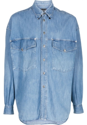 Versace Pre-Owned 2000s long-sleeve denim shirt - Blue