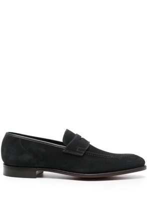 Crockett & Jones almond-toe suede loafers - Blue
