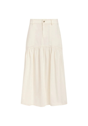 Marie Oliver ruffled full skirt - Neutrals