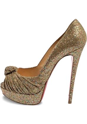 Christian Louboutin Pre-Owned 145mm Jenny pumps - Gold