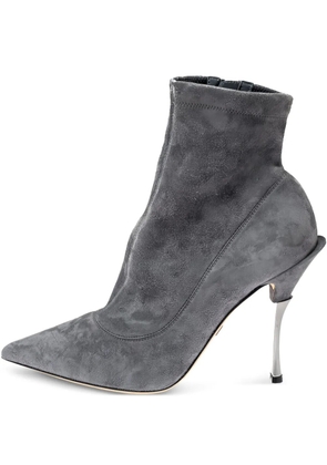 Dolce & Gabbana Pre-Owned 115mm leather ankle boots - Grey