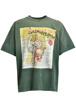 SAINT MXXXXXX x Cactus Plant Flea Market graphic-print T-shirt - Green