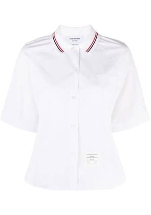 Thom Browne Box pleat cotton shirt - White