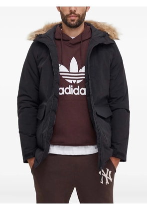 adidas faux-fur hooded parka - Black