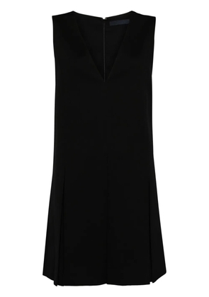 Juun.J V-neck pleated minidress - Black