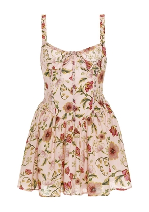 Agua Bendita Spring Aura floral corset mini dress - Pink