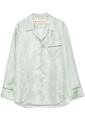 Marni printed silk shirt - Green