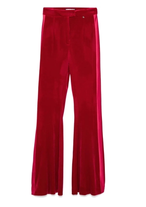 NISSA flared velvet trousers - Pink
