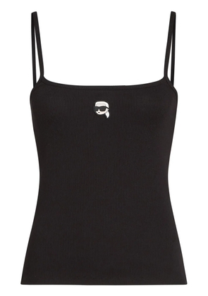 Karl Lagerfeld logo-patch top - Black