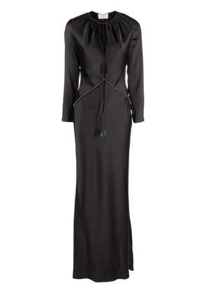 V:PM ATELIER crystal-embellished long-sleeve dress - Black