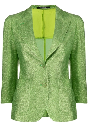 Tagliatore metallic single-breasted blazer - Green