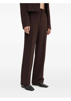 AERON pinstripe ring-detail trousers - Brown