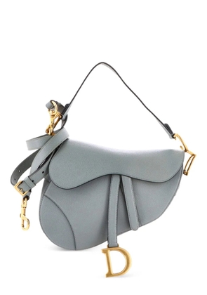 Christian Dior Pre-Owned Saddle Handbag with Strap Leather Medium shoulder bag - Grey