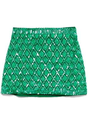 P.A.R.O.S.H. sequinned mini skirt - Green