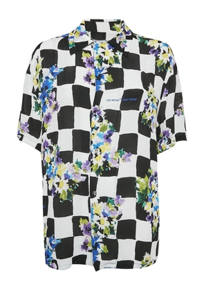 Off-White Pre-Owned Check Floral shirt - Black