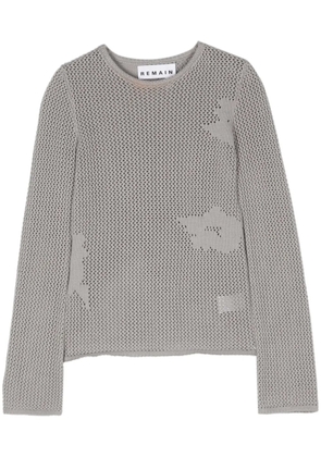 REMAIN Heva crochet-knit jumper - Grey