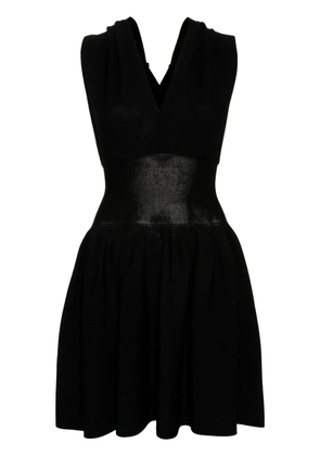 Iceberg logo-embossed detail knitted dress - Black